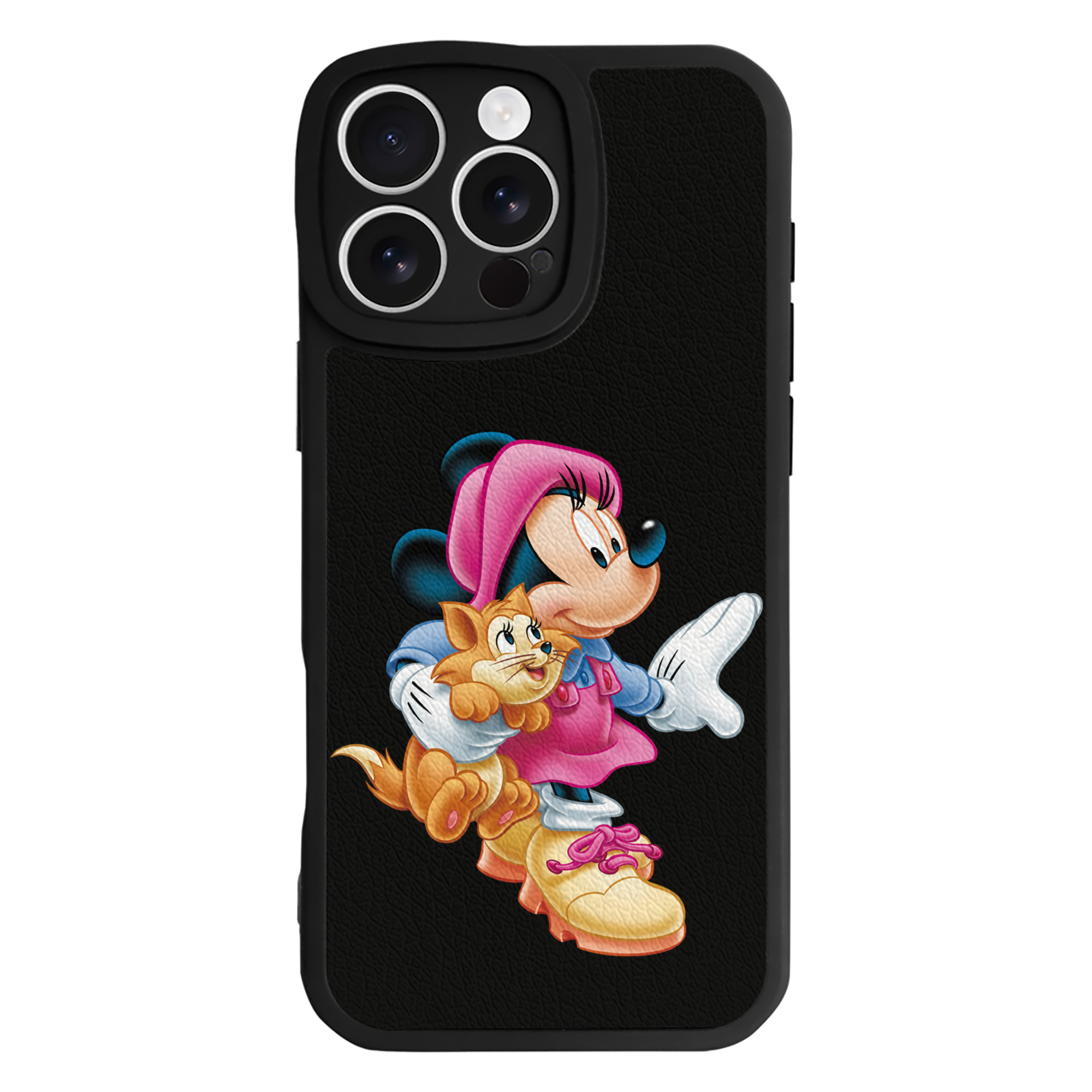 （画像用） ミッキーマウス Mickey Mouse 【iPhone 16シリーズ対応】シリコンスマホケース（レザー調） 材質：シリコン